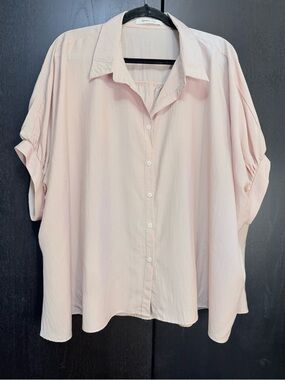 Blush Relaxed Button-Front Women's Shirt